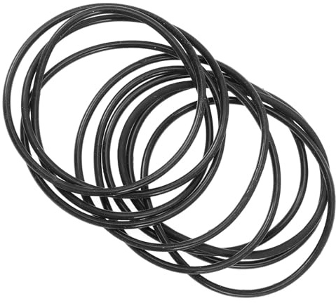 GARVALON Pulsera de Silicona Elástica Negra 10 Piezas para Fiesta Retro | Suave y Cómoda, Estilo Retro, Lote de 10 Unidades, Apta para Celebraciones Temáticas y Despedidas