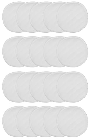 Milisten Coppette Assorbilatte in Cotone Riutilizzabili 20 Pezzi Bianche per Allattamento Post-partum Assorbenti e Confortevoli per Pelle Delicata Uso Giorno e Notte