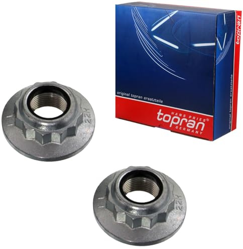 2x Topran Achsmutter M20x1,5 12-Kant | 111 315 passend für Radnabe hinten