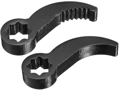 sourcing map 2PCS Pry Bar Wrench Adapter, 1/2 D Star-Shaped Anti-Slip and Thickened Carbon Steel Half Shaft Removal Tool Crowbar Wrench Adaptor Head Ratchet Tool for Tight Spaces Car Repair