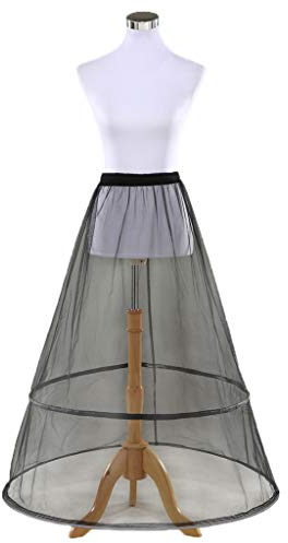Loywe, Reifrock Petticoat aus Satin, Transparent, 2 Ring, LW4809-S-X-T