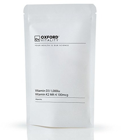 Vitamin D3 1000iu & K2 MK4 Tablets | Supplements for Bone and Muscle Health | Oxford Vitality