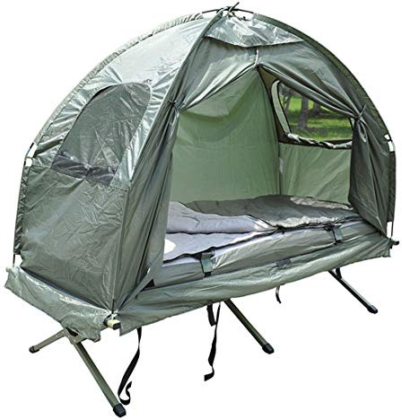 Bc-elec 578-008 Feldbett mit Zelt, Schlafsack und Luftmatratze
