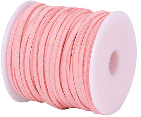 DonDon Cinta de terciopelo de 3 mm - DIY Rollo de 30 metros - rosa