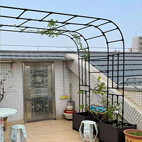 YJJT Halbrosenbogen Metall Spalier Wandbogen, Halbbogen Gartenzaun Metall, Outdoor Rankhilfe Für Kletterpflanzen Rosen, Halbbogen Rosenbogen Rankgitter, Einfach Zu Bewegen Und Zu Installieren