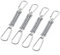 Boucle Ressort Tension Fixation Store - Voile D'ombrage Fixations Accessoires en Acier Inoxydable avec 4 Ressorts HéLicoïdaux 8 Mousquetons pour Tentes Auvents Camping, 4 Pcs