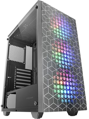 Mars Gaming MC-MAG, Boîtier Gaming ATX, Panneau Latéral Verre Trempé, Double Grille Magnétique Anti-poussière Frontale + Supérieure, 3 Ventilateurs FRGB 120 mm, Refroidissement Liquide 360mm, Noir