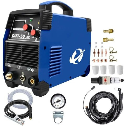 Plasma Cutter, 50 Amp 240V Dual Voltage Plasma Cutting Machine, IGBT Inverter Metal Plasma Cutter Max Cutting Thickness 20MM