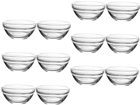 Zerodeko 12 Bols à Dessert en Verre Multifonction Résistants à Chaleur