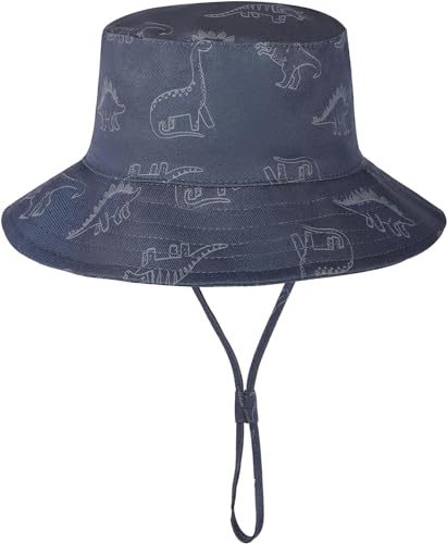 DRESHOW Baby Solhatt Småbarn Solskydd Djurmössa Unisex Sommarhatt med Hakrem UPF 50+