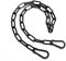 Gate Chain Lock, 1m/39.4 inch Chain Lock, Black Metal Chain with 2 Detachable Carabiners, Heavy Duty Stainless Steel Chain for Outdoor Fence, Cage, Gate Security Lock