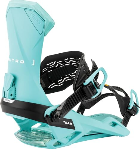 Nitro Snowboards Team Bdg Fixations de Snowboard pour Homme, Bleu Frais, M