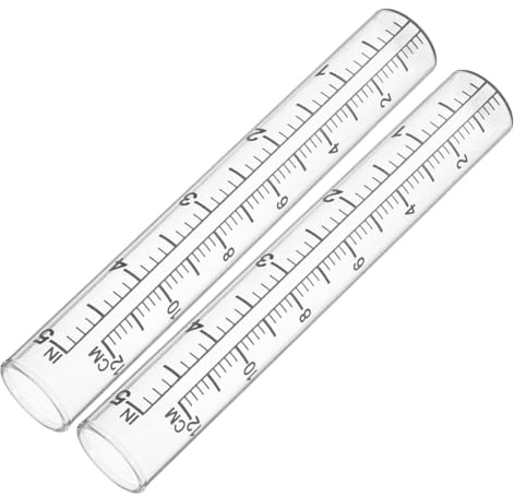 BESTonZON 2pcs Outdoor Rain Gauge Accessories Glass Replacement Tubes for Rainfall Instruments Garden Tools