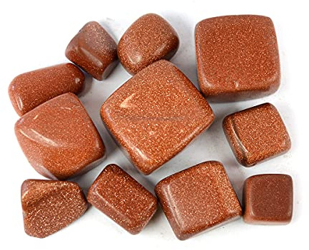 INDIA MADE Pietra d'oro naturale marrone burattata pietre grezze grezze per allentamento Reiki e cristallo easing pietra martellata (colore: marrone) -B0994K61LH
