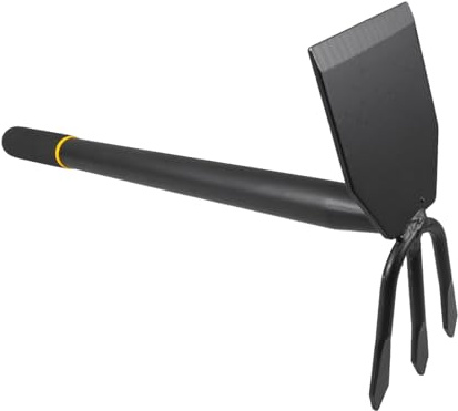 GANAZONO Houe et Cultivateur Acier Manganèse Renforcé pour Jardinage Extérieur et Domestique Outil pour Bêcher Désherber et Creuser Manche Ergonomique Adapté Au Jardinage Agriculture