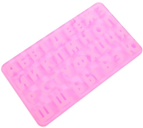 DECORNIJIA Stampo in Silicone Facile da Pulire Lettere Dell'alfabeto Russo per Decorazione Dolci Resistente al Forno per Dessert Bar e Uso Domestico