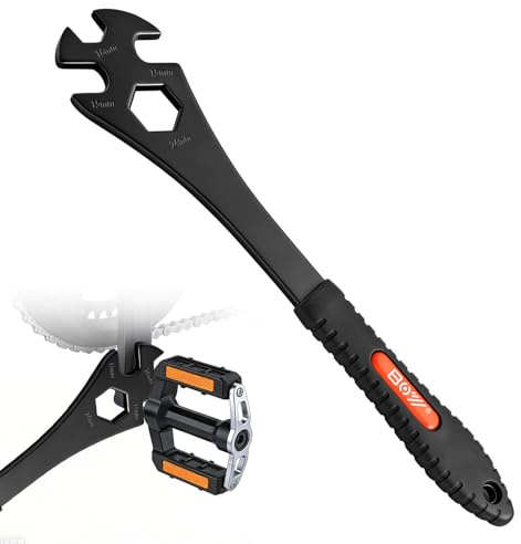 Chiave a pedale per bicicletta, 3 in 1, 15/16/24 mm, chiave a pedale in acciaio al carbonio con manico extra lungo, strumento per la manutenzione e la riparazione della bicicletta