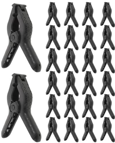 ARTSEWPLY 20 Pezzi 20 Morsetti a Molla in Plastica Nera da 4 Pollici, Clip di Fissaggio per Lavorazione del Legno e Coperture Antivento, Morsetti Riutilizzabili per Artigianato, Giardino e