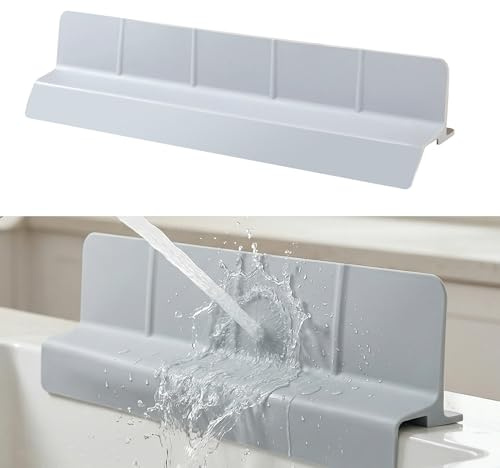 Kitchen Sink Splash Guard, Self-Draining Water Splash Guard for Sink