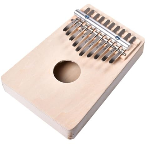 Toyvian Kalimba de Transportar de Madera Pulgar 10 Portátil Piano Tonos de Instrumento Fácil, Musical Adecuado para Principiantes y Amantes Música