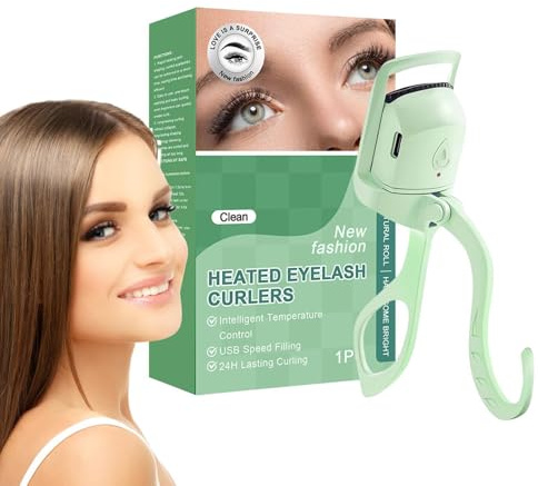 Electric Lash Curler, Heated Eyelash Tool, 3.19x1.81x6.1 Inch Quick Heat Curling Device with Long Lasting Lift Effect, Portable Beauty Gadget, Eyelash Styling Tool for Makeup and Travel Use