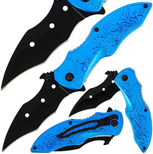 G8DS® Klappmesser Aluminium Flying Bats Scharfes Outdoor Survival Taschenmesser Kleines Einhand-Messer mit Edelstahlklinge für Arbeit Wandern Camping