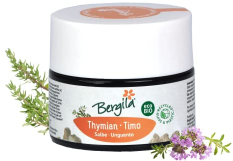 Bergila Unguento Balsamo TIMO ECObio, 50ml - 100% naturale di materia prima biologica e controllata - qualità controllata e certificata