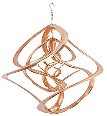 Red Carpet Studios The Original Cosmix Deluxe Helix Wind Spinner, Large 20-Inch, Triple Copper