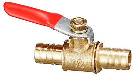 Geeyu ZHaonan-Tuyau en Laiton, 6 mm-12mm barbillon Inline Laiton Eau Mazout Air Gas Conduite de Carburant Vanne à Bille d'arrêt raccords de tuyauterie Connecteur, raccords de tuyaux d'eau
