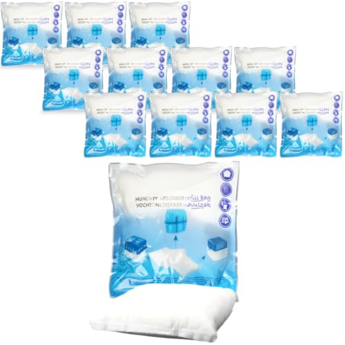 12x Luftentfeuchter Granulat 400g Nachfüllpack universal Feuchtigkeits-Stopper Beutel (12x Nachfüllpack 400g)