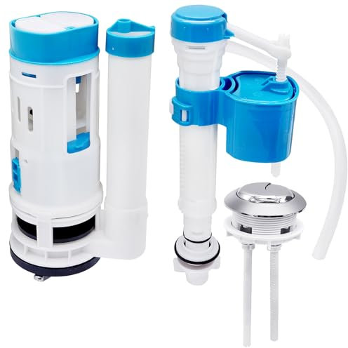 Dual Flush Valve and Flush Toilet Cistern Push Button Assembly, Iceten Adjustable Toilet Flush Valve General Toilet Cistern Fittings