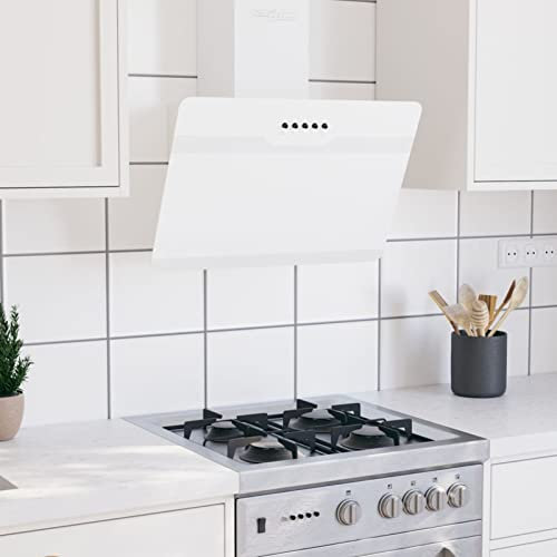 Camerina Campana extractora Pared Acero y Vidrio Templado Blanco 60 cm Extractor Cocina