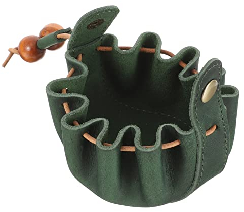 ibasenice Vintage Würfel Beutel Aus Leder Mit Kordelzug Kompakte Kleine Tasche Für Würfel Schmuck Und Kleingeld Praktischer Und Tragbarer Dice Organizer Für Reisen Und Alltag