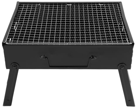 Portable Charcoal Grill, Metal BBQ Charcoal Grill, Foldable Barbecue Grill Tools, Lightweight Outdoor Barbeque Charcoal Grill for Camping, Picnic, Beach Party, Backyard Cooking