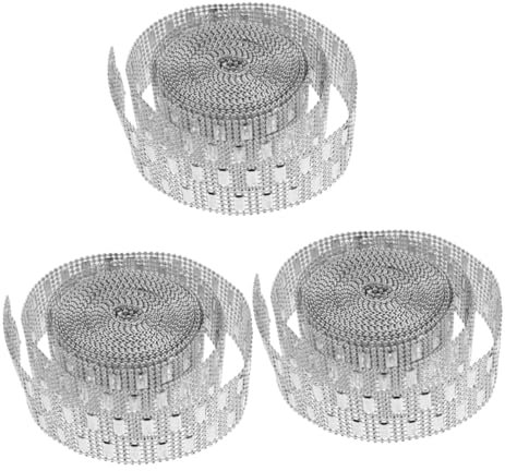 Tofficu 3rollen Roll Crystal Rhinestone Band Glänzendes Strassband Für -dekoration Hochzeit Basteln Selbstklebend Für Kleider Kerzen Vasen Und Mehr
