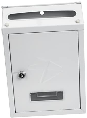 Angoily Boîte Aux Lettres Rustique Murale Boîte Aux Lettres Vintage avec Serrure Rangement Extérieur pour La Décoration Intérieure