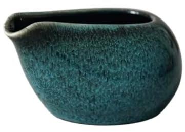 Ceramic Gravy Boat & Syrup Dispenser - Elegant Milk Jug for Family Dining Perfect for Canned Gravy & Seasoning - Stylish Green Kitchen Essential
