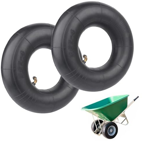 XUNNIU Camera d'aria 3.00-4/260 × 85 mm, Camere d'aria per Ruote Di Carrelli, Camere d'aria TR87 Valvola Angolata, Tubodi Ricambio per Carrello, Tosaerba, Carriola, Rimorchio, Trattore