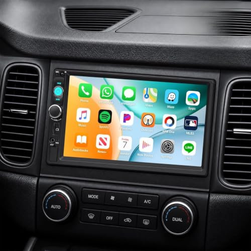 SIXTOP Doppel Din Radio, 7 Zoll Autoradio Bluetooth mit Bildschirm Mirror Link EQ FM USB/AUX/SD Tastenbeleuchtung SWC + Rückfahrkamera