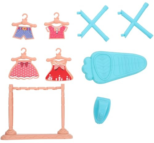 KICHOUSE Miniature Kit Décoration Maison avec Mini Planche Repasser Fer à Repasser et Porte-vêtements pour Maison de Poupée Ornement Créatif et Décoratif Accessoire pour Photo et Bureau