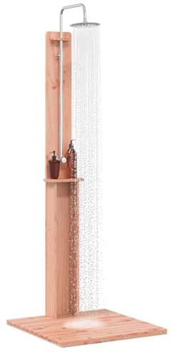 vidaXL Ducha exterior 206 cm Madera Dura de Douglas y Acero Inoxidable