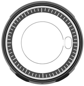 Nucelit Klockfodral med 52 mm diameter kompatibelt med aktiv, metallpolymer skyddande infattning skal med knapputskärningar för daglig användning skyddsram sportklocka tillbehör