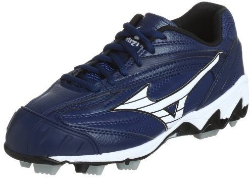 Mizuno Finch 9 Spike Low G3 - Tacchetto da Softball da Donna, Blu Reale/Bianco, 43 EU