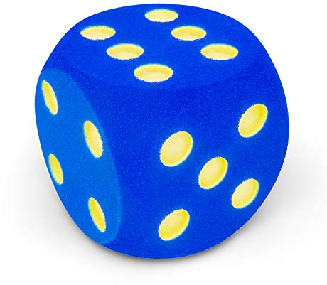 Volley Schaumstoffwürfel - 16x16x16 cm - großer Würfel - Unbeschichtet - großer Spielwürfel für Kinder - Würfel für Kinder und Schule