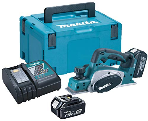Makita DKP180RMJ 18V Li-Ion LXT Planer Complete with 2 x 4.0 Ah Li-Ion Batteries and Charger Supplied in A Makpac Case