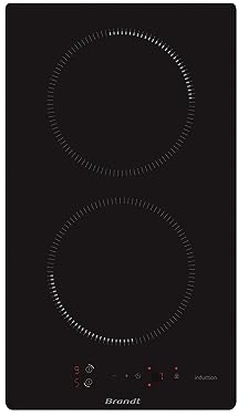 Brandt - BPI6210B - Plaque Induction - Table de Cuisson Encastrable - Noir - 2 Foyers - 3600W - Dimensions Encastrement : 27x49cm - Minuterie Automatique - Fabriqué en France