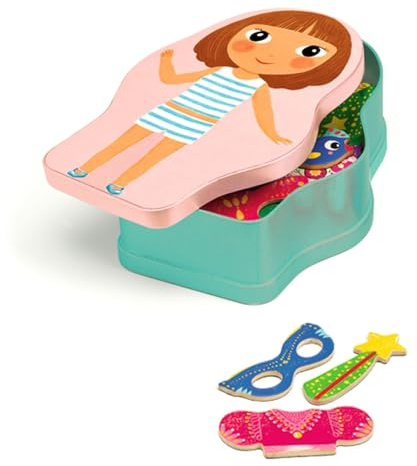 DJECO Lot de 15 calendriers d'aventures aimantés et Jouets magnétiques InZeBox Multicolore