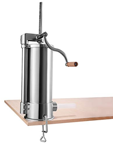 DREAMADE Insaccatrice Manuale per Salsicce Macchina per la Produzione di Salsiccia in Acciaio Inossidabile con Tubi di Riempimento (medello 3)