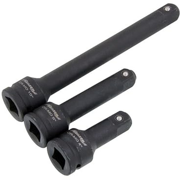 Neilsen CT4350 3pc 3/4in Dr Impact Extension Bar Set – 100mm, 150mm, 250mm (4in, 6in, 10in)