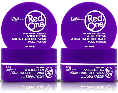 RedOne Hair Styling Wax Violetta 2x150 ml | Ultra Hold Hair Gel Wax | Lavender Scent | Maximum Control | Strong Styling Wax for Men & Women | Professional Barber Quality | Long Lasting